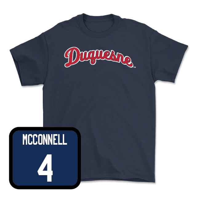 Duquesne Women's Basketball Navy Script Tee - Megan McConnell