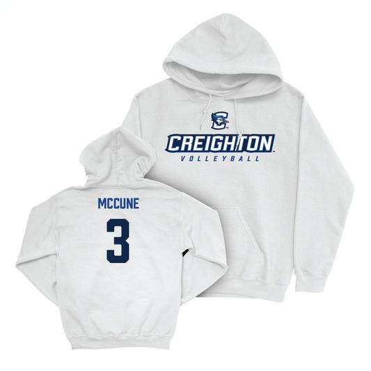 Creighton Women's Volleyball White Athletic Hoodie  - Skylar McCune