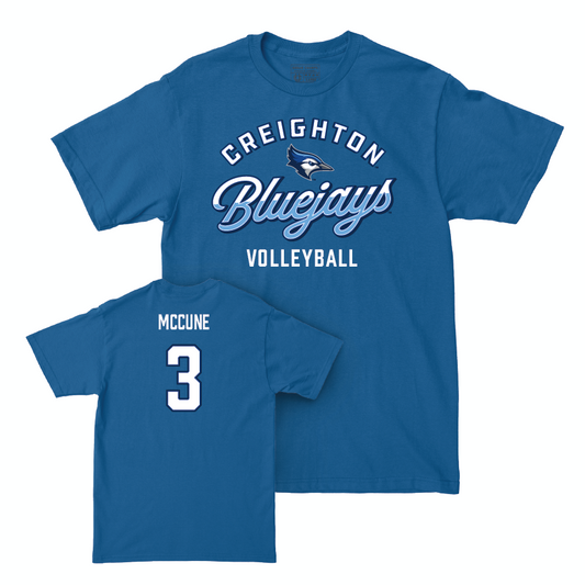 Creighton Women's Volleyball Blue Script Tee  - Skylar McCune