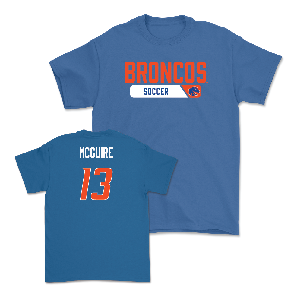 Boise State Women's Soccer Blue Sideline Tee - Francesca McGuire