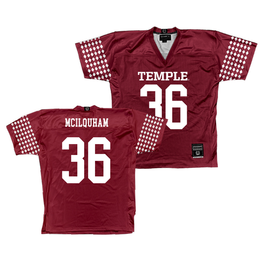 Temple Cherry Football Jersey - Andrew McIlquham | #36