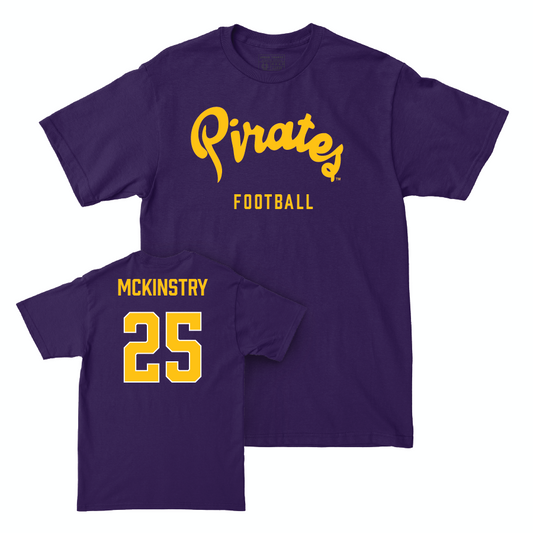 East Carolina Football Purple Script Tee   - Kingston McKinstry