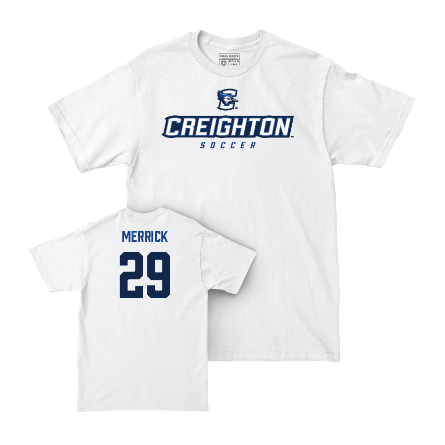 Creighton Women's Soccer White Athletic Comfort Colors Tee   - Madelyn Merrick