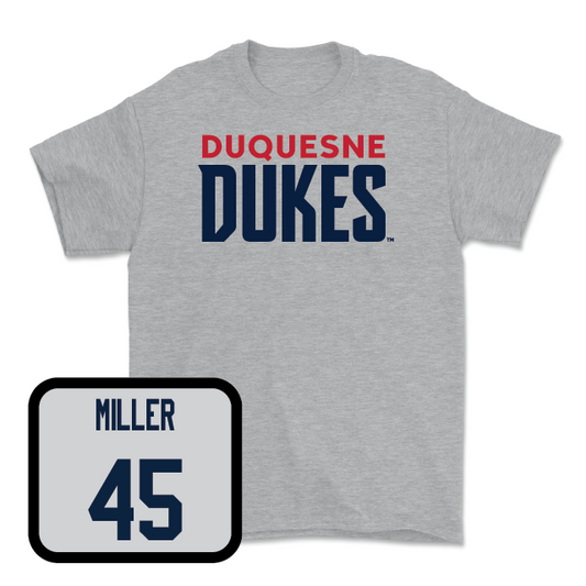 Duquesne Football Sport Grey Lock Tee - Luke Miller