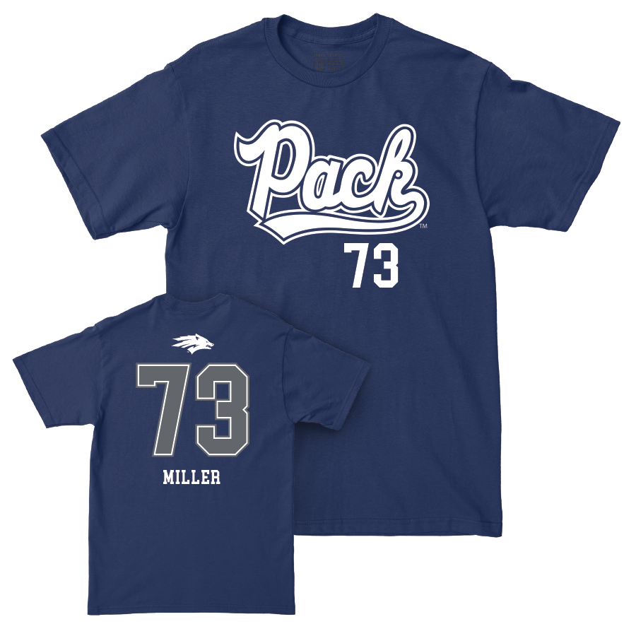 Nevada Football Navy Script Tee    - Tyler Miller