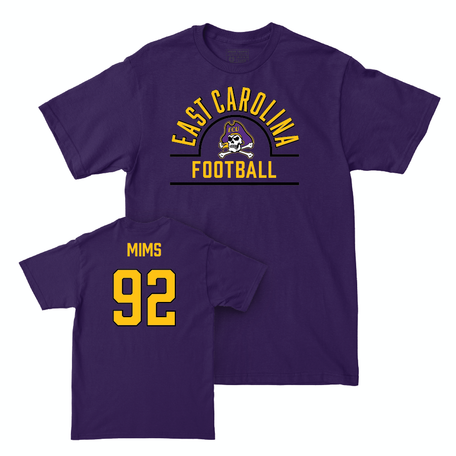 East Carolina Football Purple Arch Tee   - CJ Mims