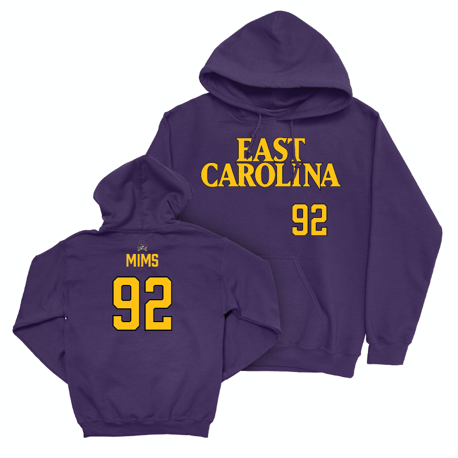 East Carolina Football Purple Sideline Hoodie   - CJ Mims