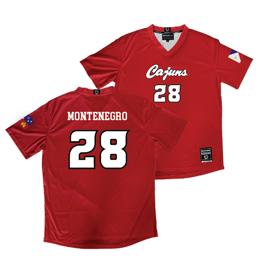 Louisiana Women's Soccer Red Jersey - Penelope Montenegro | #28