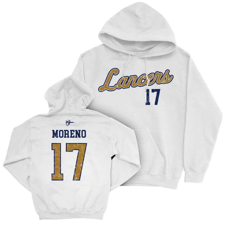 CBU Women's Water Polo White Script Hoodie   - Delilah Moreno