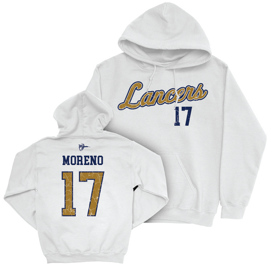 CBU Women's Water Polo White Script Hoodie   - Delilah Moreno