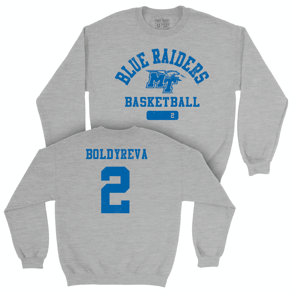 MTSU Women's Basketball Sport Grey Varsity Crew - Anastasiia Boldyreva Small