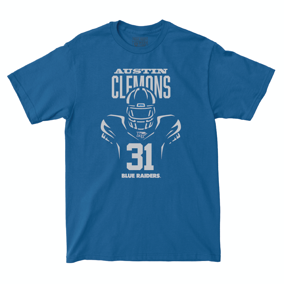 MTSU Football Royal End Zone Tee - Austin Clemons Small