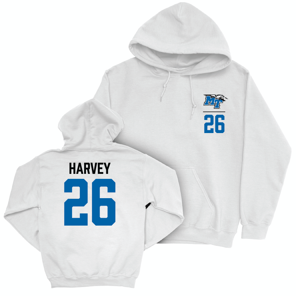 MTSU Softball White Logo Hoodie - Anyce Harvey Small