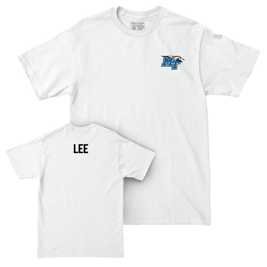 MTSU Women's Golf White Logo Comfort Colors Tee - Abbie Lee Small