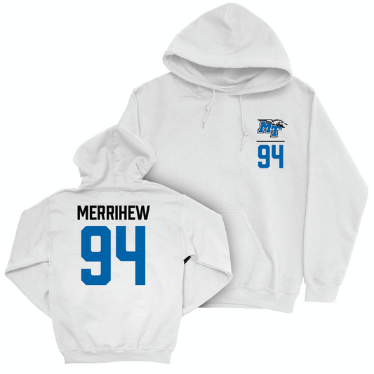 MTSU Football White Logo Hoodie - Ayden Merrihew Small