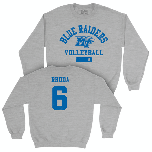 MTSU Women's Volleyball Sport Grey Varsity Crew - Adri Rhoda Small