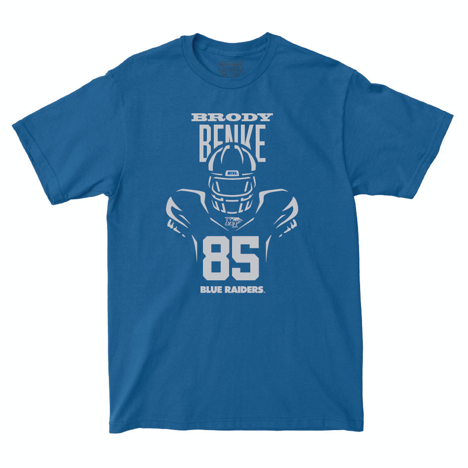 MTSU Football Royal End Zone Tee - Brody Benke Small