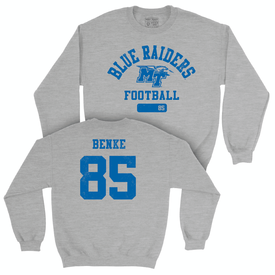 MTSU Football Sport Grey Varsity Crew - Brody Benke Small