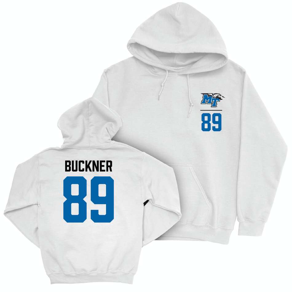 MTSU Football White Logo Hoodie - Brandon Buckner Small