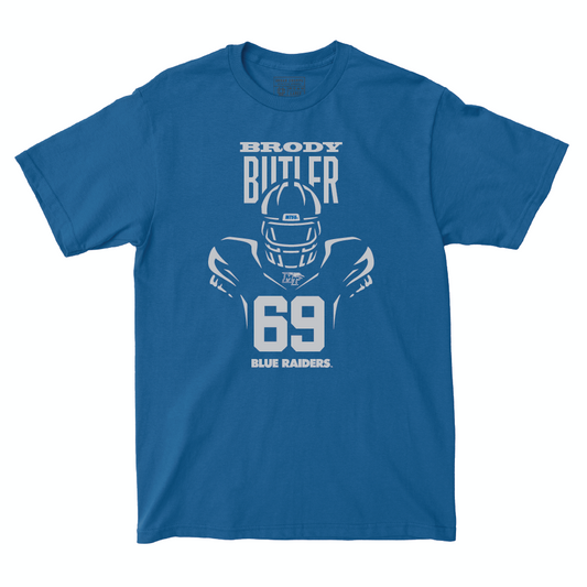 MTSU Football Royal End Zone Tee - Brody Butler Small