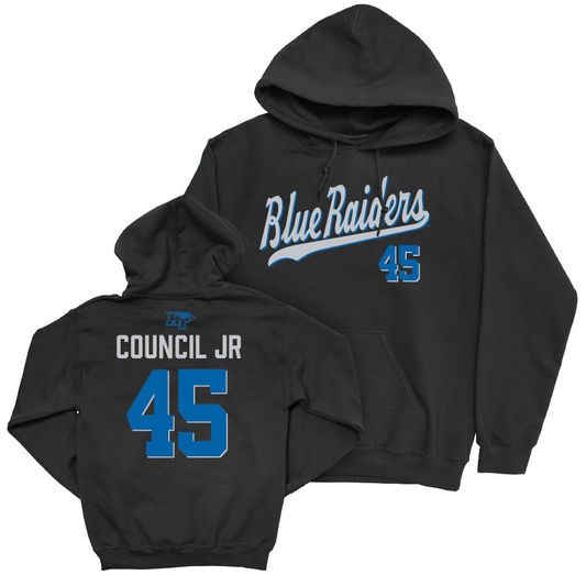 MTSU Football Black Script Hoodie - Bobby Council Jr Small