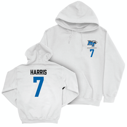 MTSU Football White Logo Hoodie - Brendon Harris Small