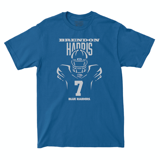 MTSU Football Royal End Zone Tee - Brendon Harris Small