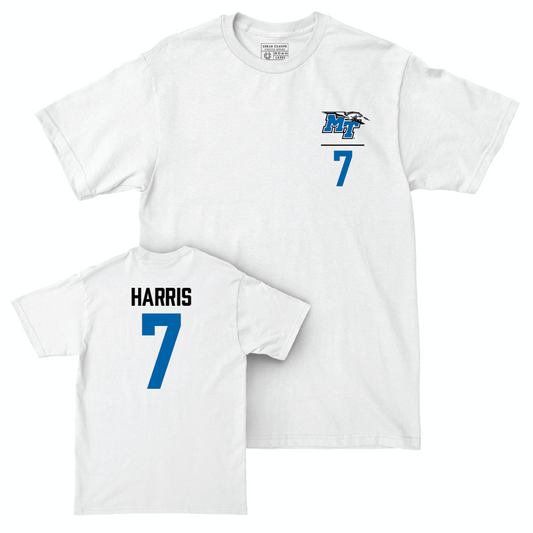 MTSU Football White Logo Comfort Colors Tee - Brendon Harris Small