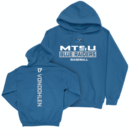 MTSU Baseball Royal Rush Hoodie - Brett Vondohlen Small