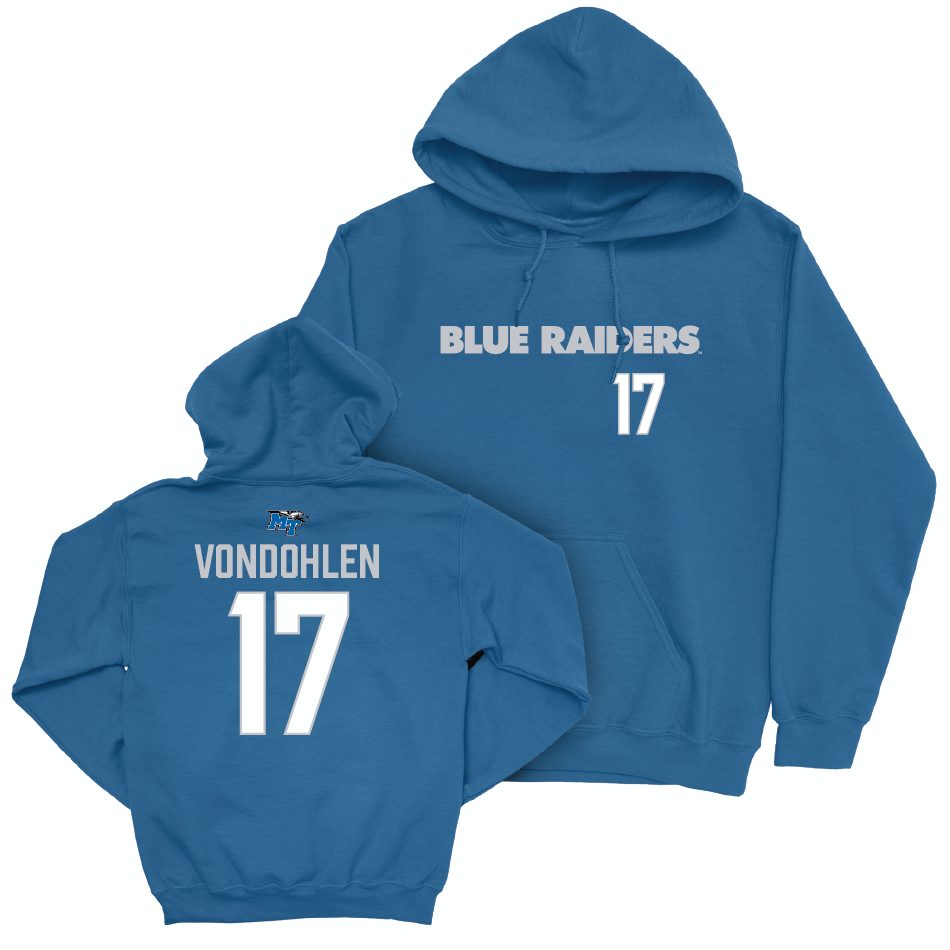 MTSU Baseball Royal Sideline Hoodie - Brett Vondohlen Small