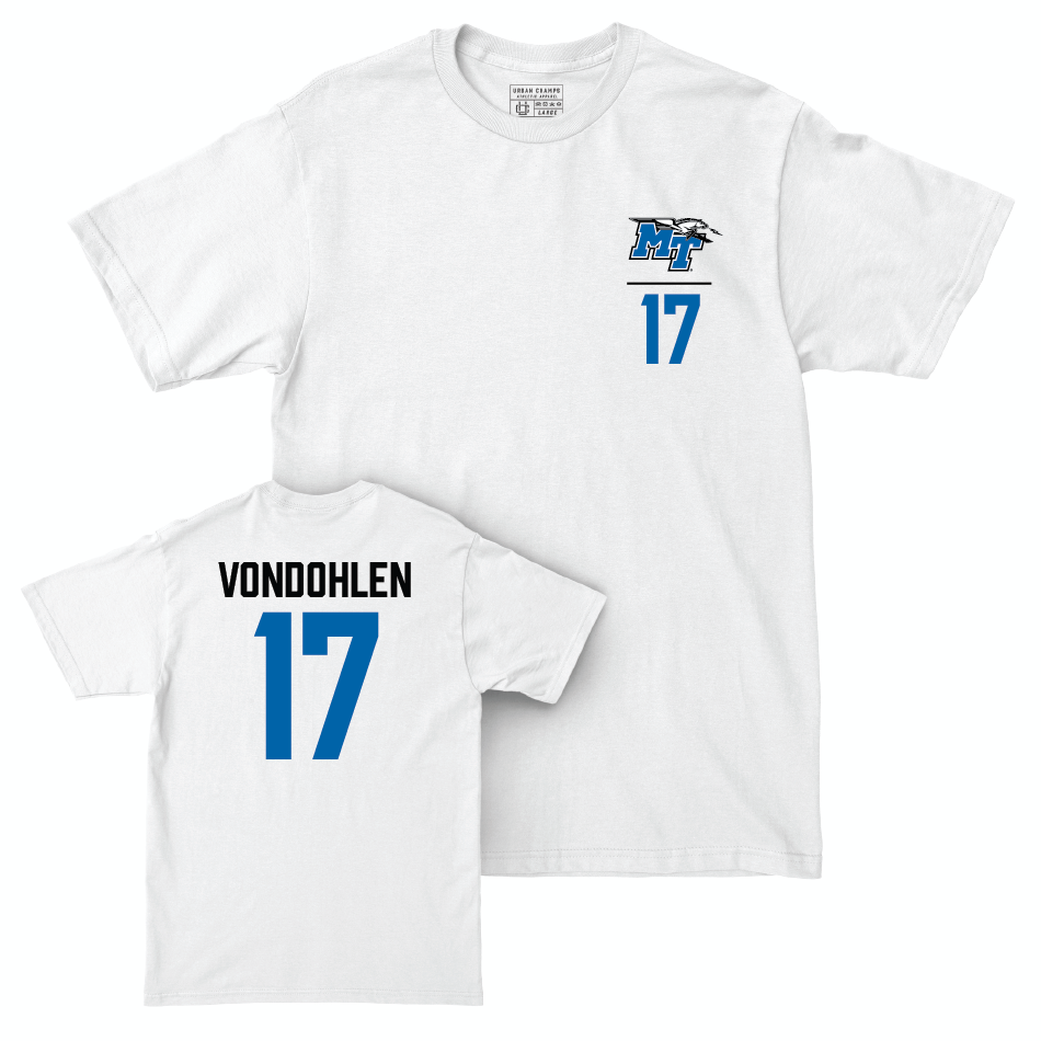 MTSU Baseball White Logo Comfort Colors Tee - Brett Vondohlen Small