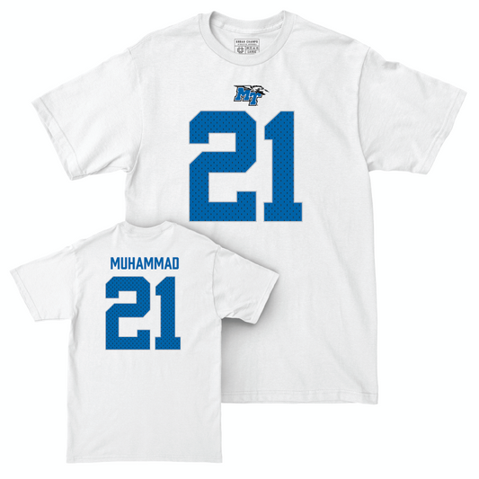 MTSU Football White Blitz Comfort Colors Tee  - Abdul Muhammad