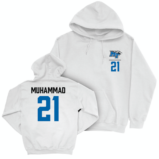 MTSU Football White Logo Hoodie  - Abdul Muhammad