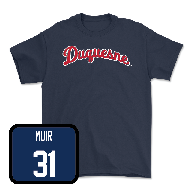 Duquesne Women's Soccer Navy Script Tee - Mackenzie Muir