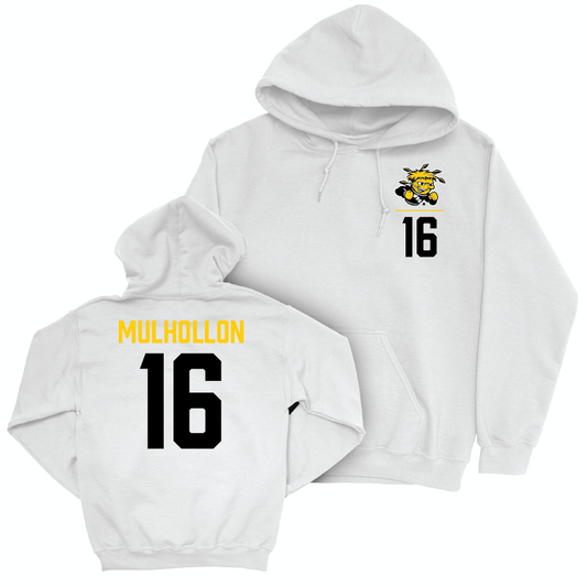 Wichita State Baseball White Logo Hoodie - Michael Mulhollon