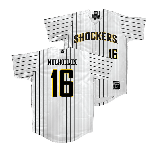 Wichita State Baseball White Jersey - Michael Mulhollon | #16