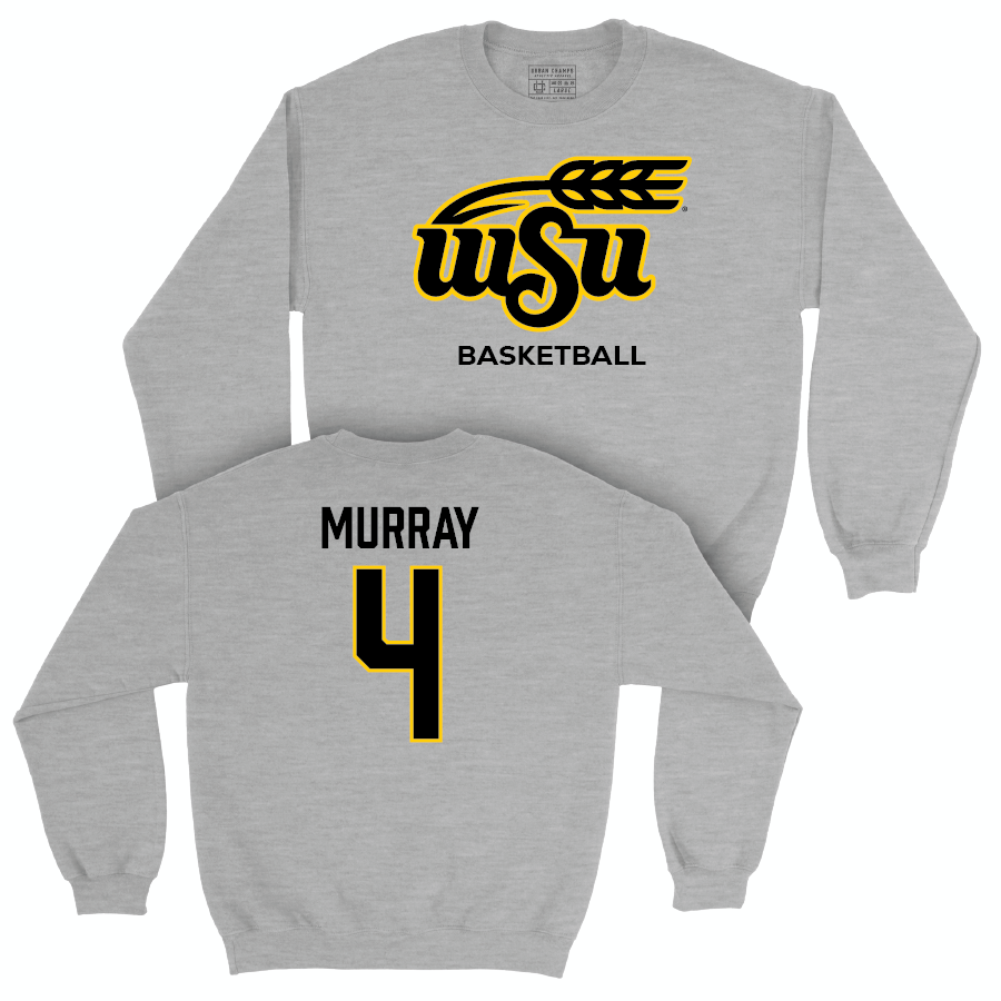 Wichita State Women's Basketball Sport Grey Stacked Crew  - Jayla Murray