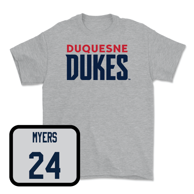 Duquesne Women's Basketball Sport Grey Lock Tee - Tess Myers