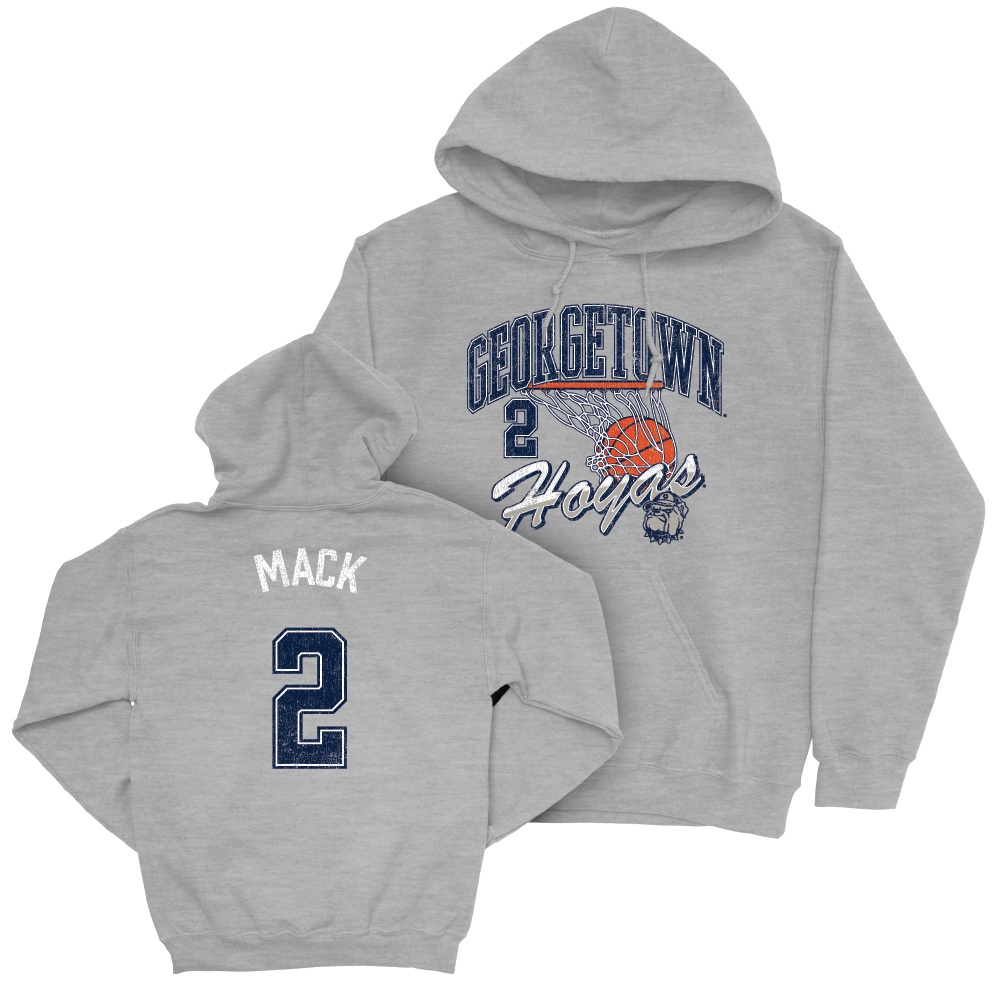 Georgetown Men's Basketball Sport Grey Hardwood Hoodie  - Malik Mack