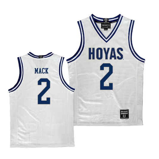 Georgetown Men's Basketball White Jersey  - Malik Mack