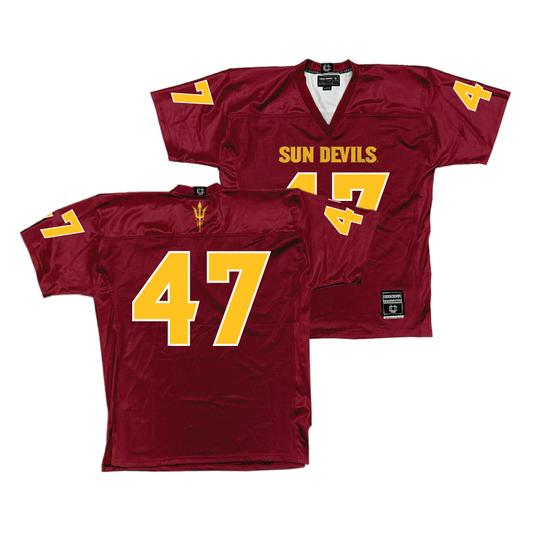 Arizona State Football Maroon Jersey - Race Mahlum