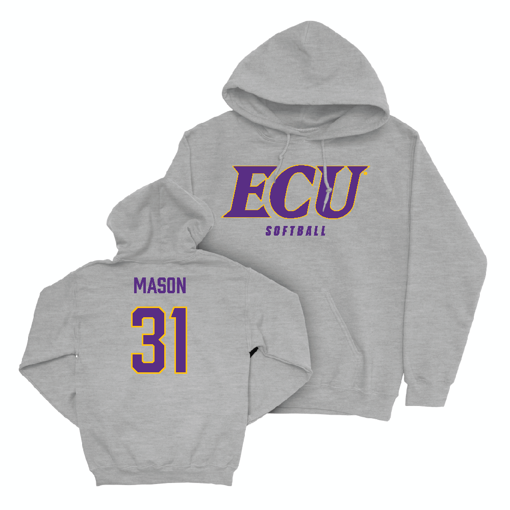 East Carolina Softball Sport Grey ECU Hoodie   - Makenzie Mason