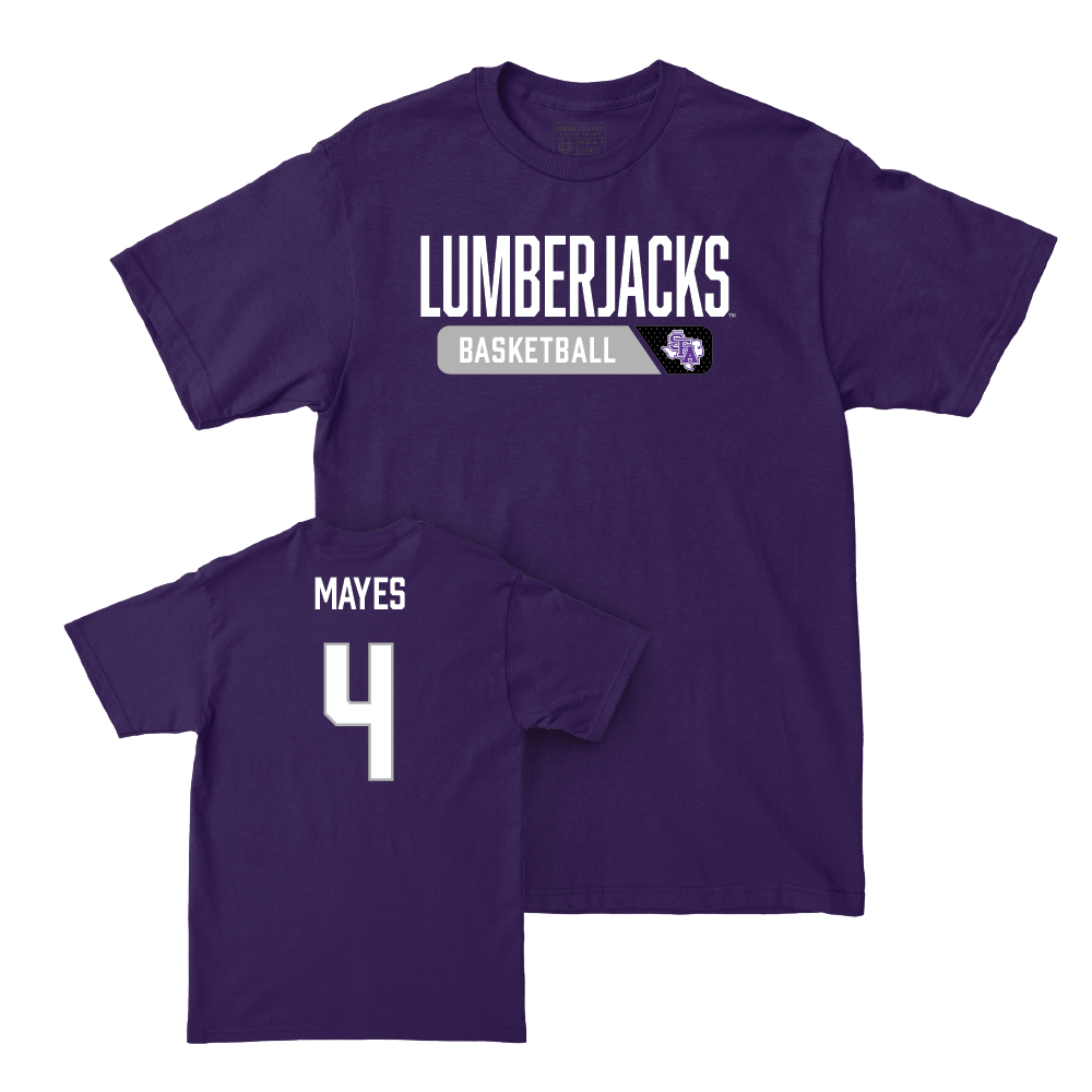 SFA Men's Basketball Purple Staple Tee  - Ethan Mayes