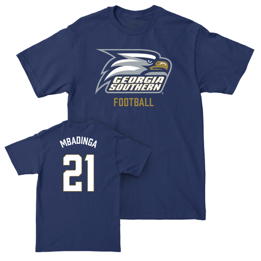 Georgia Southern Football Navy Staple Tee - David Mbadinga | #21