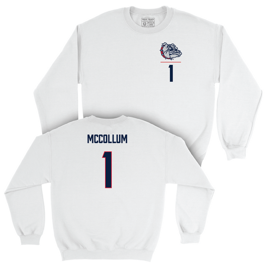 Gonzaga Women's Soccer White Logo Crew  - Michaela McCollum