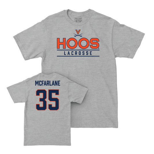 Virginia Men's Lacrosse Sport Grey Hoos Tee  - Burke McFarlane