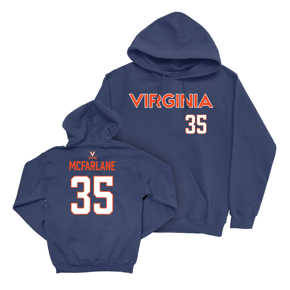 Virginia Men's Lacrosse Navy Sideline Hoodie  - Burke McFarlane