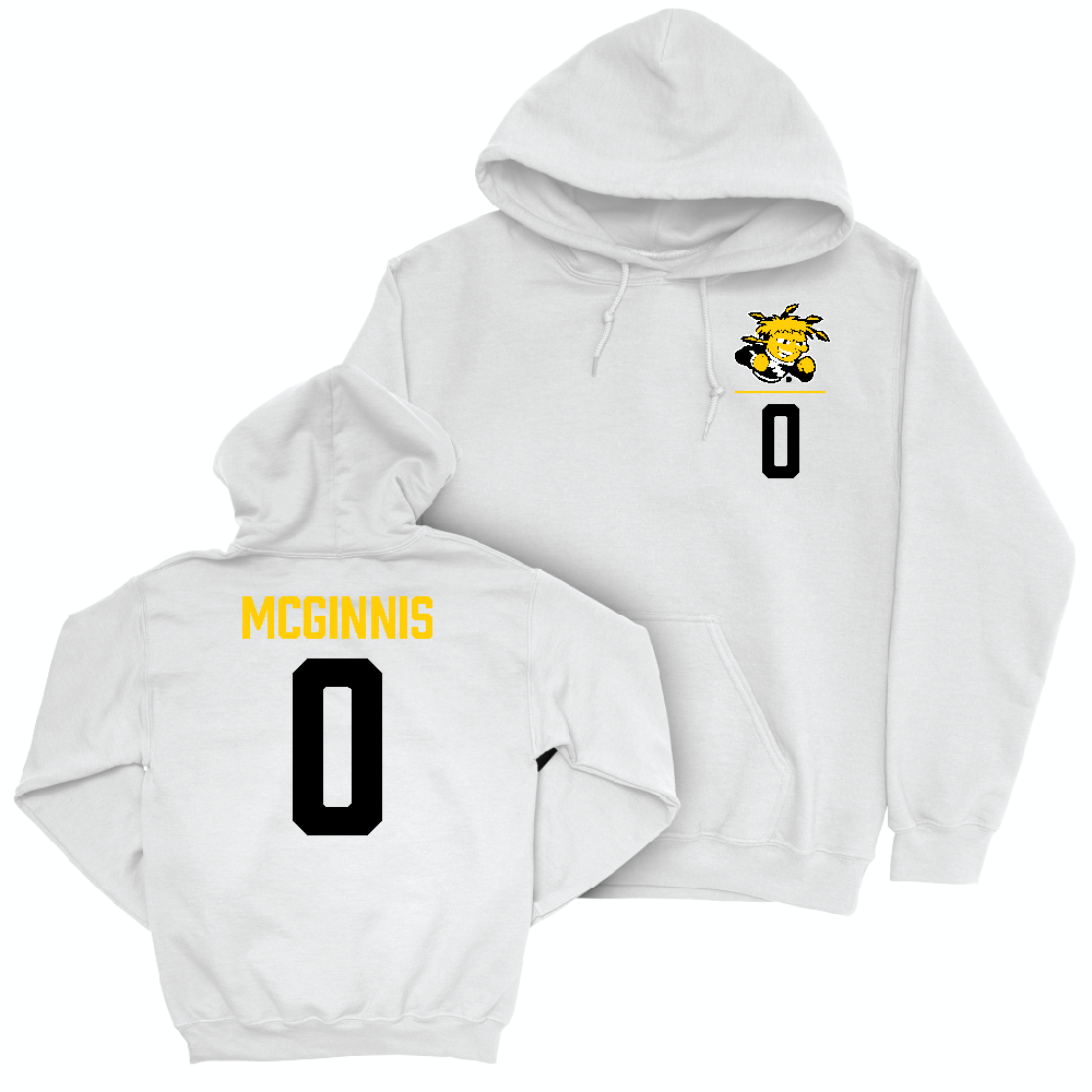 Wichita State Men's Basketball White Logo Hoodie  - AJ McGinnis