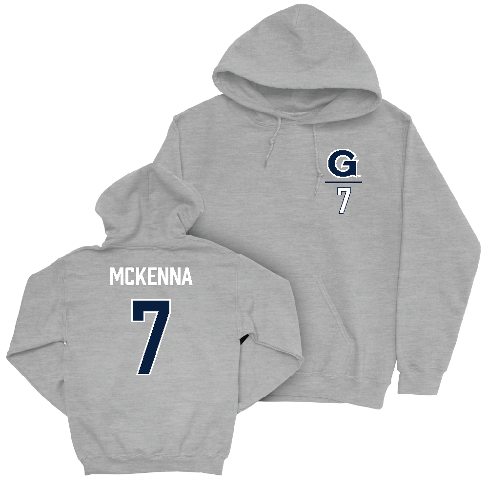 Georgetown Men's Basketball Sport Grey Logo Hoodie  - Drew McKenna