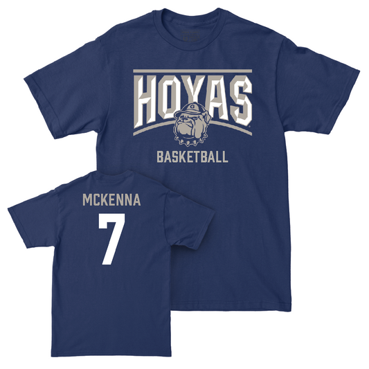 Georgetown Men's Basketball Navy Staple Tee  - Drew McKenna